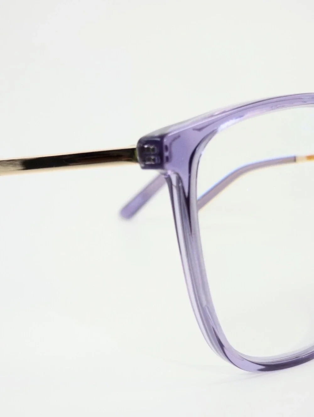 Aroma. Purple Transparent Lavender Gold Frame. Women